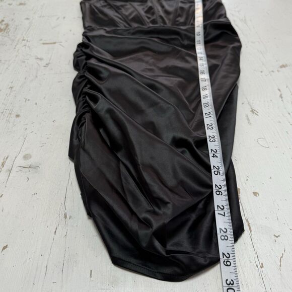 Windsor Dress Black Ruched Corset Boning S Whimsical Goth Grunge Halloween - Picture 8 of 9